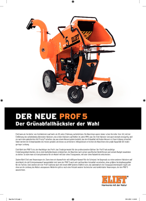 Déchiqueteuses de bois Eliet Prof 5 B