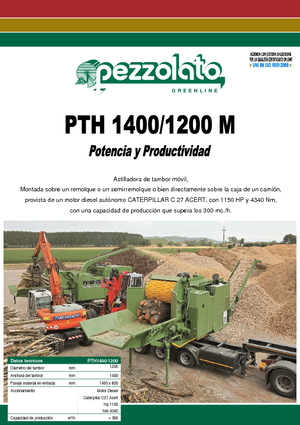 Déchiqueteuses de bois Pezzolato PTH 1400/1200