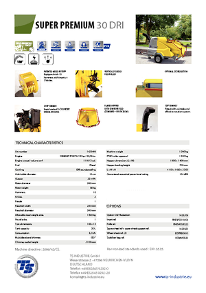 Déchiqueteuses de bois TS-Industrie Super Premium 30 DRI