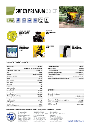 Déchiqueteuses de bois TS-Industrie Super Premium 30 ER