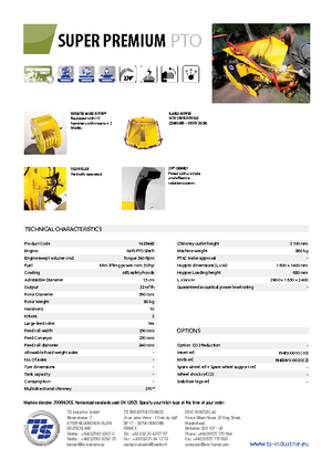 Déchiqueteuses de bois TS-Industrie Super Premium PTO