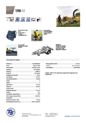 Déchiqueteuses de bois TS-Industrie TS 190 M