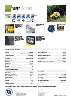 Déchiqueteuses de bois TS-Industrie Viper 50 DRI