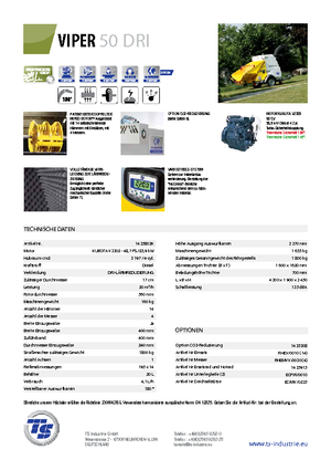 Déchiqueteuses de bois TS-Industrie Viper 50 DRI
