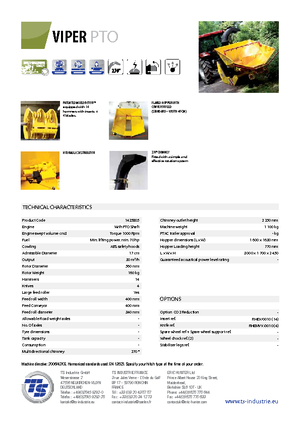 Déchiqueteuses de bois TS-Industrie Viper PTO