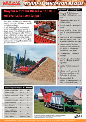 Déchiqueteuses de bois MUS-MAX Wood-Terminator 10 DLB