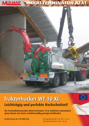 Déchiqueteuses de bois MUS-MAX Wood-Terminator 10 XL Z