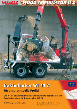 Déchiqueteuses de bois MUS-MAX Wood-Terminator 11 Z