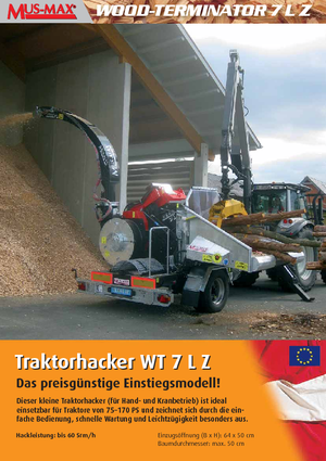 Déchiqueteuses de bois MUS-MAX Wood-Terminator 7 LZ
