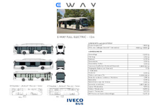 Bus urbain Iveco E-way 12 m