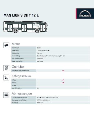 Bus urbain MAN Lion’s City 12 E