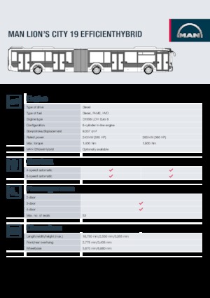 Bus urbain MAN Lion’s City 19