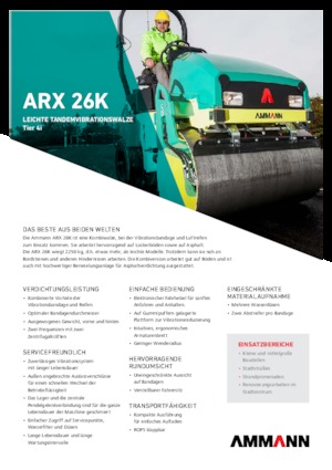 Rouleaux mixte Ammann ARX 26 K