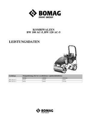 Rouleaux mixte Bomag BW 100 AC-5