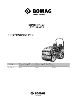 Rouleaux mixte Bomag BW 138 AC-5