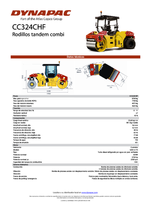 Rouleaux mixte Dynapac CC 324 C HF