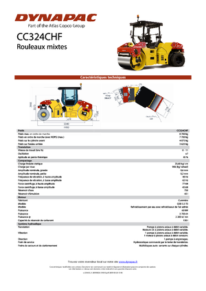 Rouleaux mixte Dynapac CC 324 C HF