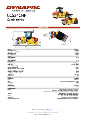 Rouleaux mixte Dynapac CC 524 C HF