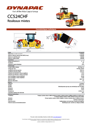 Rouleaux mixte Dynapac CC 524 C HF