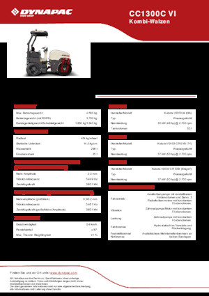 Rouleaux mixte Dynapac CC1300C VI