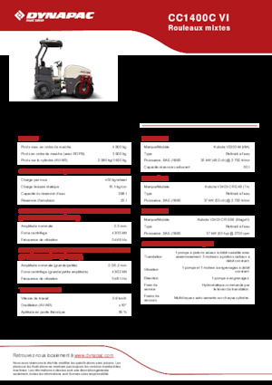 Rouleaux mixte Dynapac CC1400C VI