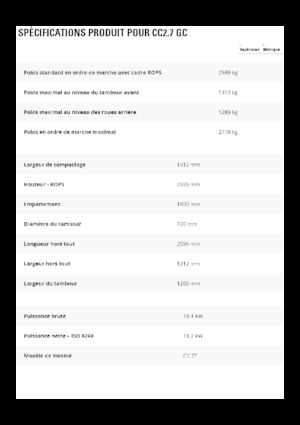 Rouleaux mixte Caterpillar CC2.7GC