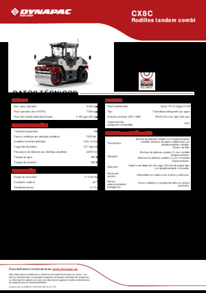 Rouleaux mixte Dynapac CX8C
