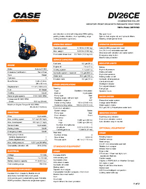 Rouleaux mixte Case DV26CE