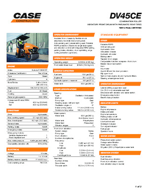 Rouleaux mixte Case DV45CE