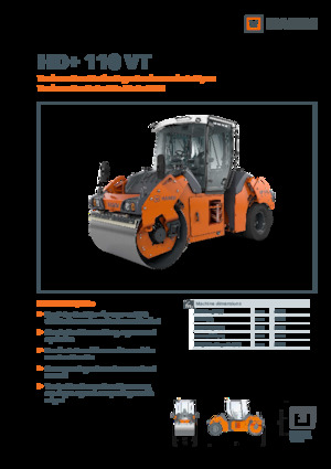 Rouleaux mixte Hamm HD+ 110 VT