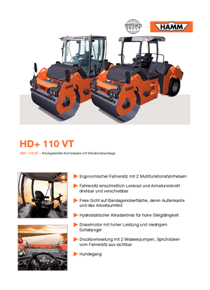 Rouleaux mixte Hamm HD+ 110 VT
