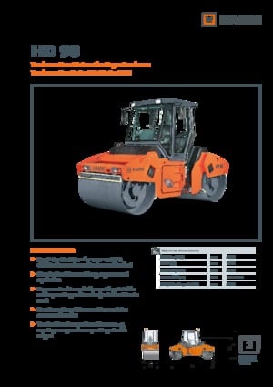 Rouleaux vibrants tandem Hamm HD 90