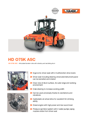 Rouleaux mixte Hamm HDO 75 K ASC