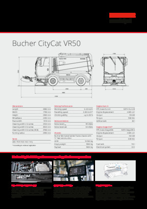 Balayeuses compactes Bucher-Schörling CityCat VR50