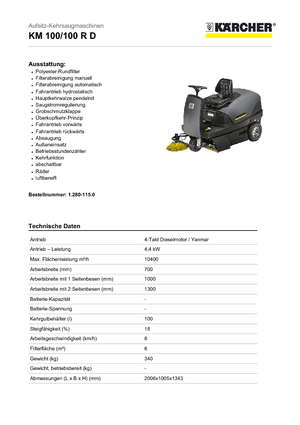 Balayeuses compactes Kärcher KM 100/100 R D