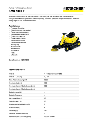 Balayeuses compactes Kärcher KMR 1000 T