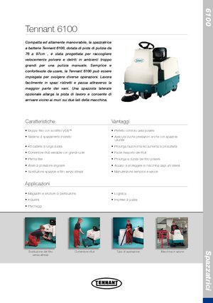 Balayeuses compactes Tennant Tennant 6100