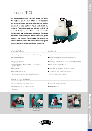 Balayeuses compactes Tennant Tennant 6100