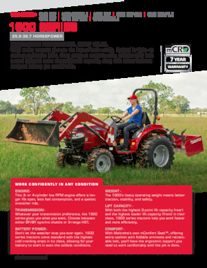 Tracteurs municipaux Mahindra 1626