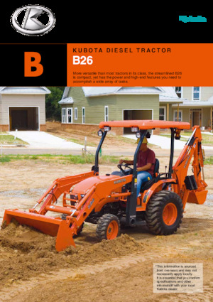 Tracteurs municipaux Kubota B26B