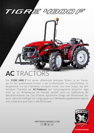 Tracteurs municipaux Carraro Tigre 4800 F