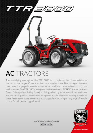 Tracteurs municipaux Carraro TTR 3800 HST