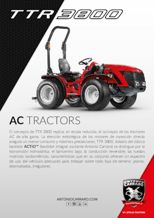 Tracteurs municipaux Carraro TTR 3800 HST