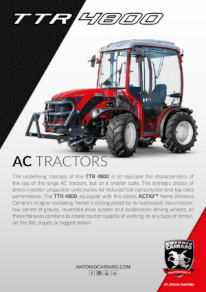 Tracteurs municipaux Carraro TTR 4800 HST