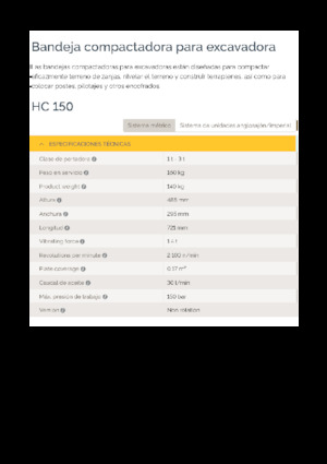 Plaques vibrantes montables Epiroc HC 150 