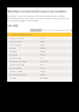 Plaques vibrantes montables Epiroc HC 450 