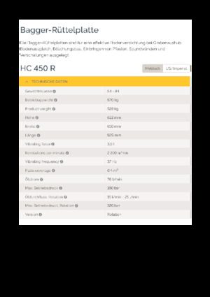 Plaques vibrantes montables Epiroc HC 450 R 