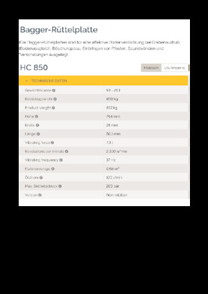 Plaques vibrantes montables Epiroc HC 850 