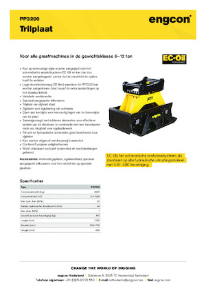 Plaques vibrantes montables engcon PP3200