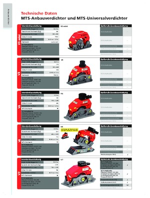 Plaques vibrantes montables MTS US 8-2